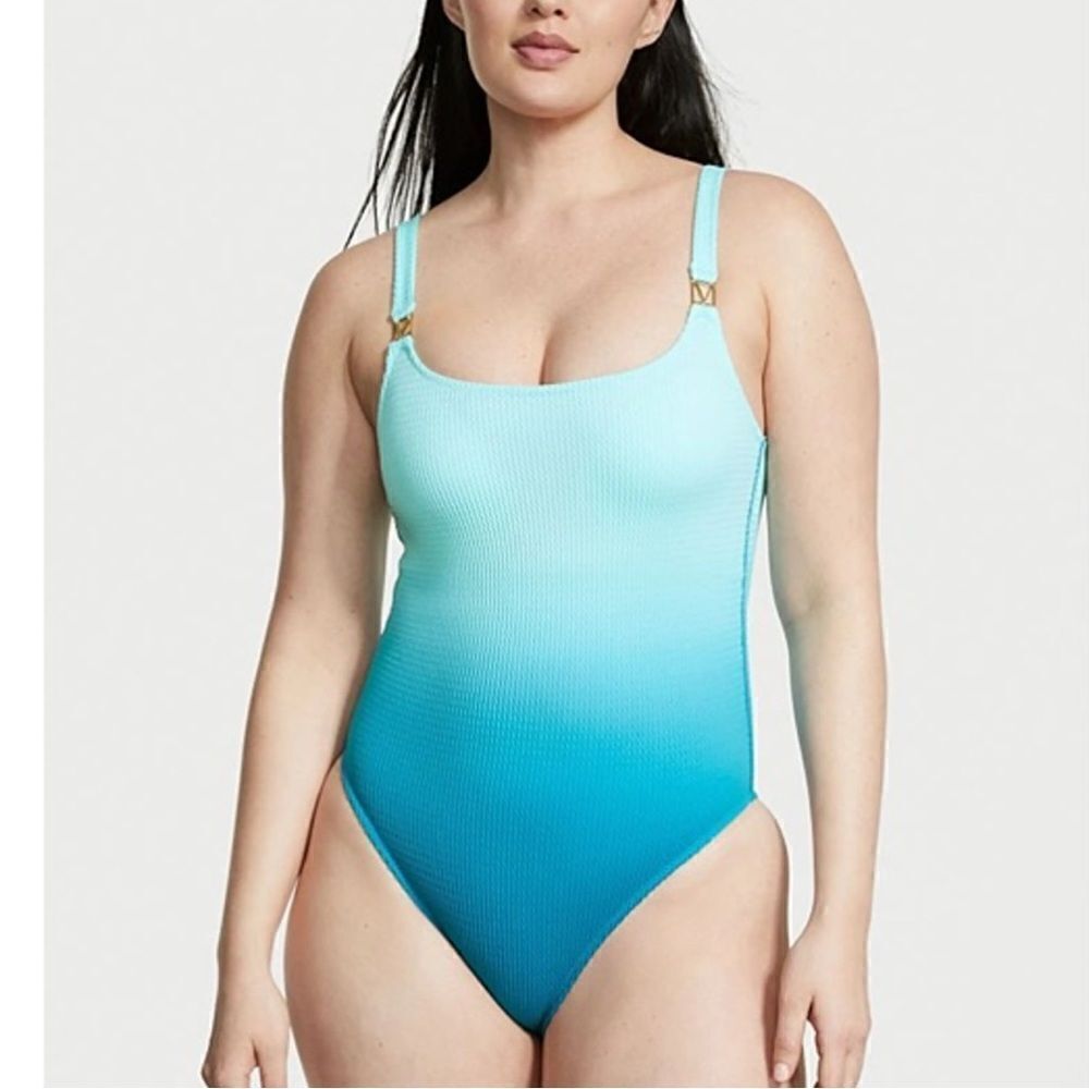 Victoria’s Secret Wave One Piece Ombre Blue Swimsuit Women’s XS/Medium